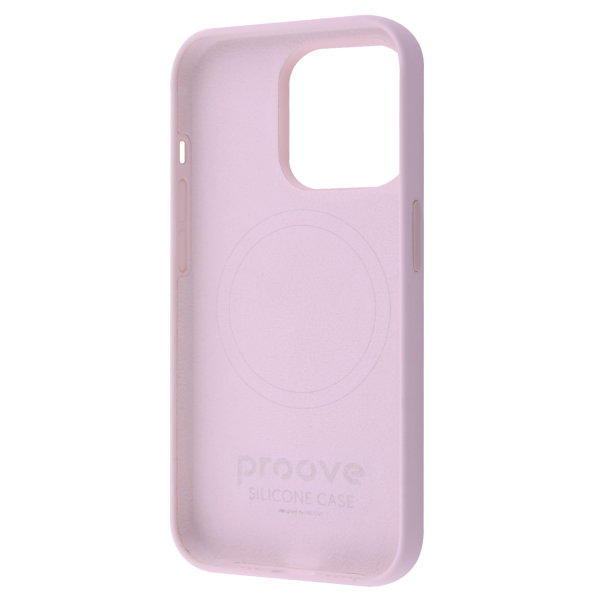 Чехол для iPhone 14 Pro Max Proove Silicone Case with Magnetic Ring (Chalk Pink) PCSMIP14PM20
