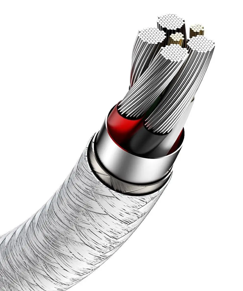 Кабель Baseus Cafule Series Metal Data Cable USB to Type-C 66W 1m (White) CAKF000102