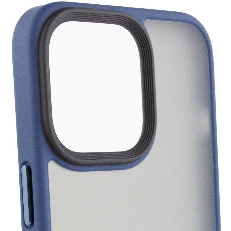 Чохол для iPhone 14 Pro Max Metal Buttons (Blue)