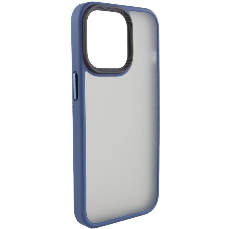Чохол для iPhone 14 Pro Max Metal Buttons (Blue)