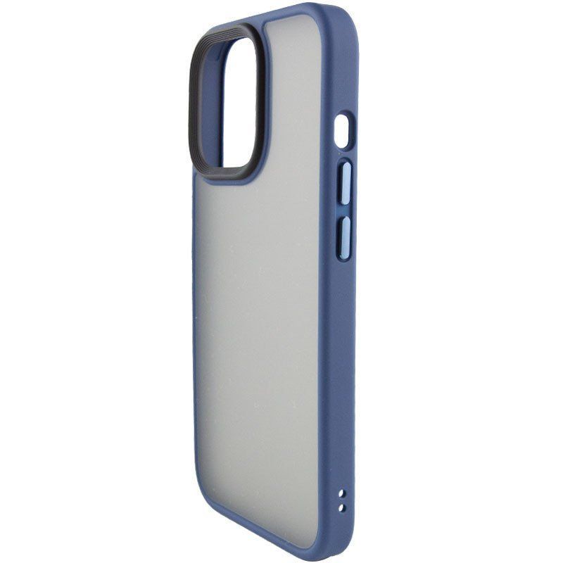 Чохол для iPhone 14 Pro Max Metal Buttons (Blue)