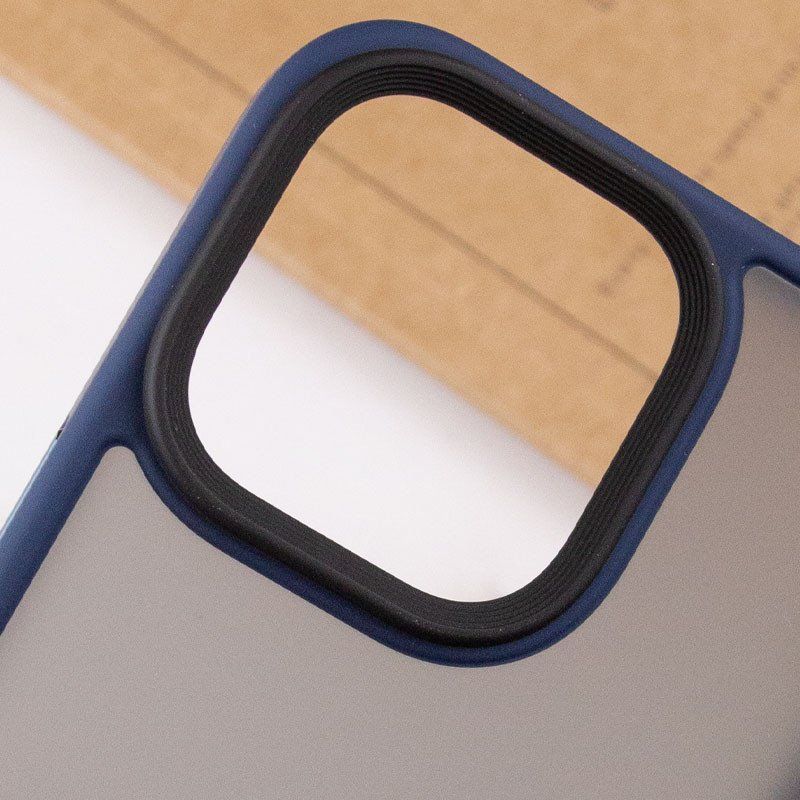 Чохол для iPhone 14 Pro Max Metal Buttons (Blue)