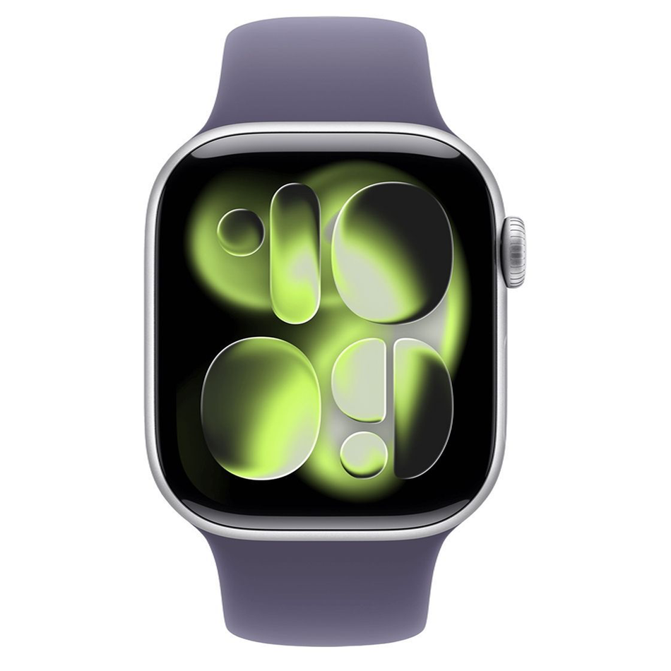 Apple Watch Series 11 GPS 46mm Silver Alu. Case w. Purple Fog S. Band - S/M (MEV94)