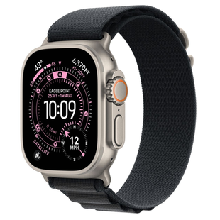 Apple Watch Ultra 3 GPS + Cellular 49mm Natural Tit. Case w. Black Alpine Loop - Large (MFTG4)