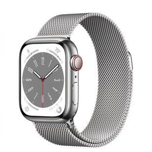 Б/У Apple Watch Series 8 GPS + Cellular 41mm Silver Stainless Steel Case w. Milanese Loop