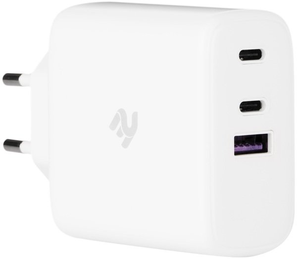МЗП 2Е USB-C Wall Charger GaN 65W, white (2E-WC3USB65W-W) White (002618)