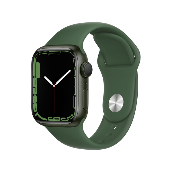 USED Apple Watch Series 7 41mm Green Aluminum Case with Clover Sport Band (MKN03)