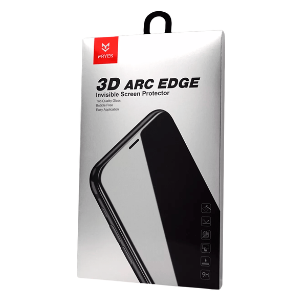 Защитное стекло для iPhone Xr Mr. Yes 3D Arc Edge Tiny Engraving Tempered Glass ( 0.26mm ) ( Black )