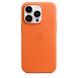 Чехол для iPhone 14 Pro Apple Leather Case with MagSafe - Orange (MPPL3) UA