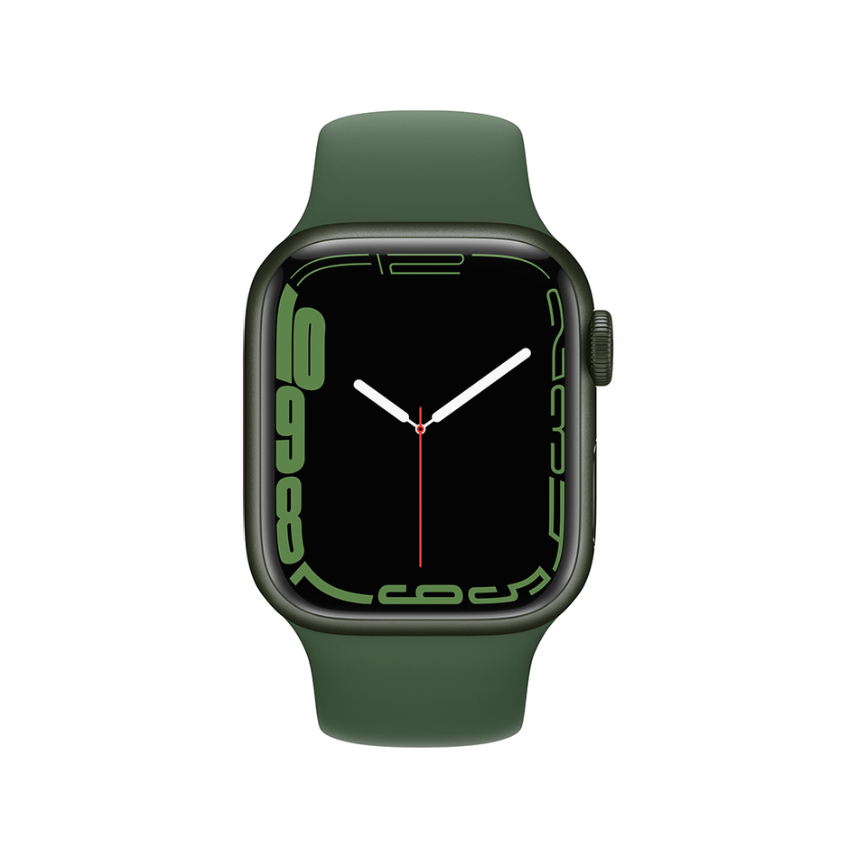 USED Apple Watch Series 7 41mm Green Aluminum Case with Clover Sport Band (MKN03)