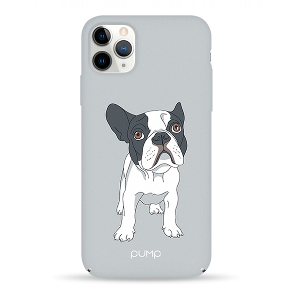 Чехол для iPhone 11 Pro Max PUMP Tender Touch Case ( Bulldog on Gray )