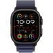 Apple Watch Ultra 2 GPS + Cellular 49mm Black Titanium Case with Navy Alpine Loop - Small (MYTF3)