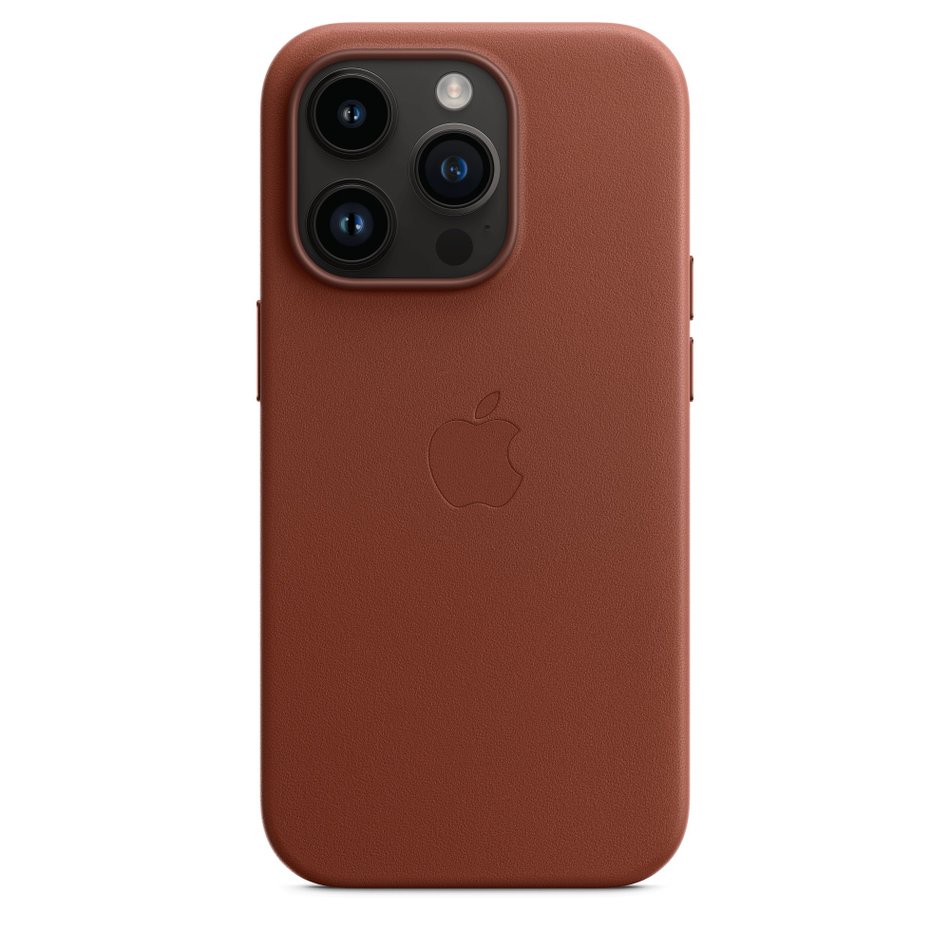 Чехол для iPhone 14 Pro Apple Leather Case with MagSafe - Umber (MPPK3) UA