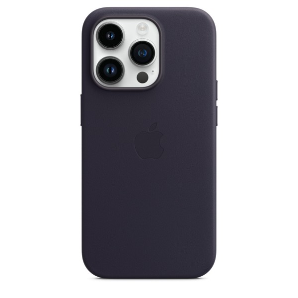 Чохол для iPhone 14 Pro Apple Leather Case with MagSafe - Ink (MPPJ3) UA