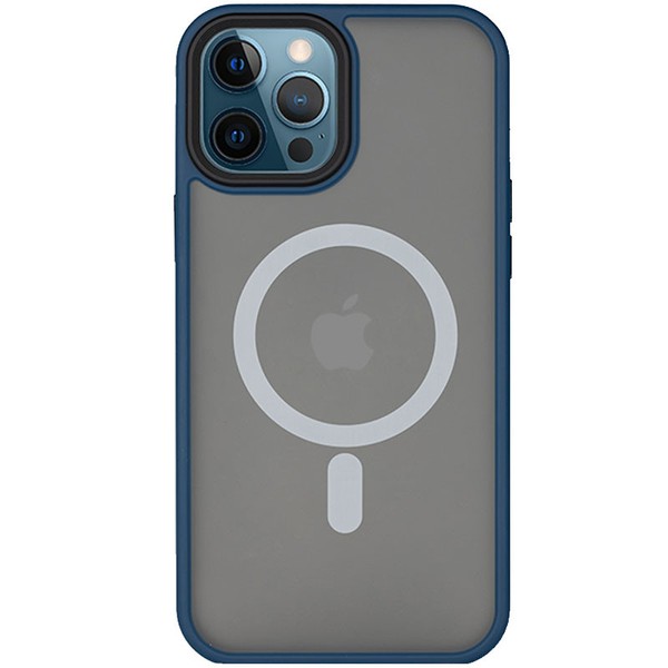 Чохол для iPhone 12/12 Pro Metal Buttons with MagSafe (Blue)
