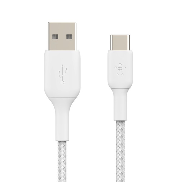 Кабель Belkin USB-A - USB-С BRAIDED White (004195)