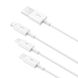USB шнур Baseus Superior Series Fast Charging Data Cable USB to M+L+C 3.5A 1.5m (White) CAMLTYS-02