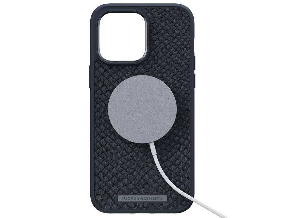 Чехол для iPhone 14 Pro Max Njord Salmon Leather MagSafe Case Black (NA44SL00)
