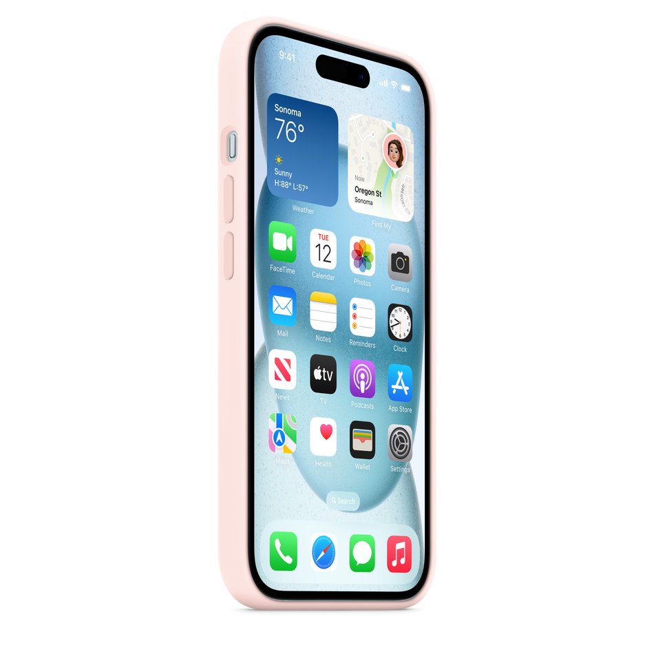 Чохол для iPhone 15 OEM+ Silicone Case wih MagSafe (Light Pink)