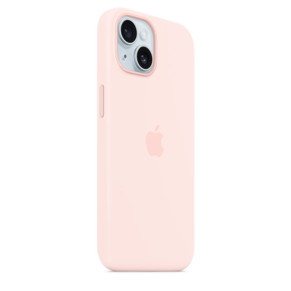 Чехол для iPhone 15 OEM+ Silicone Case wih MagSafe (Light Pink)