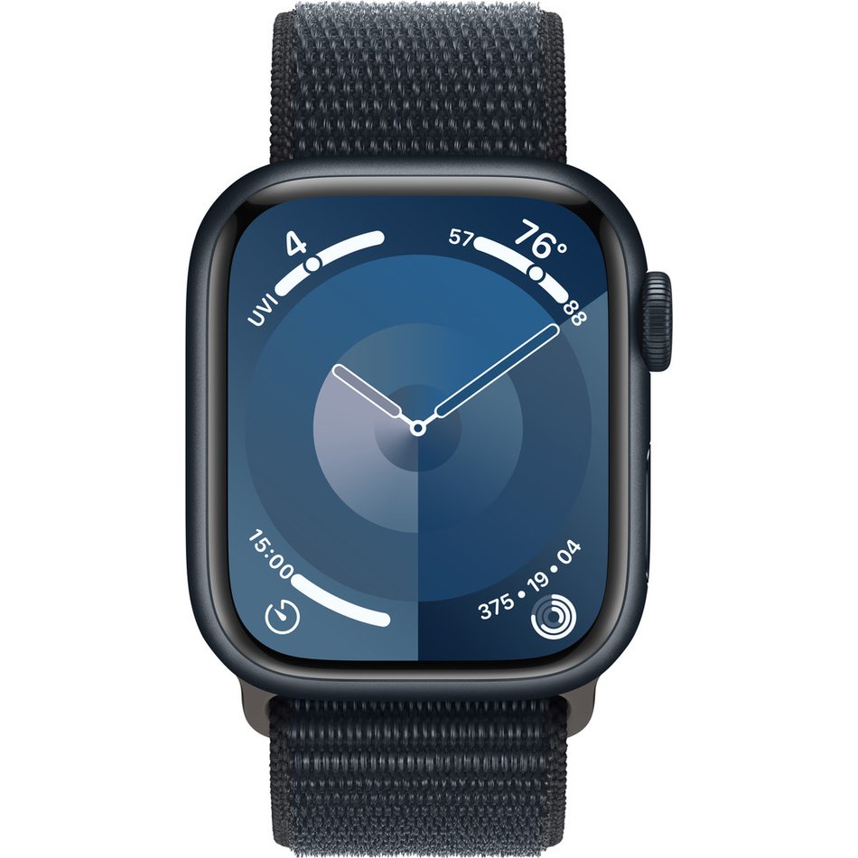 Apple Watch Series 9 GPS 41mm Midnight Aluminum Case w. Midnight Sport Loop (MR8Y3) UA