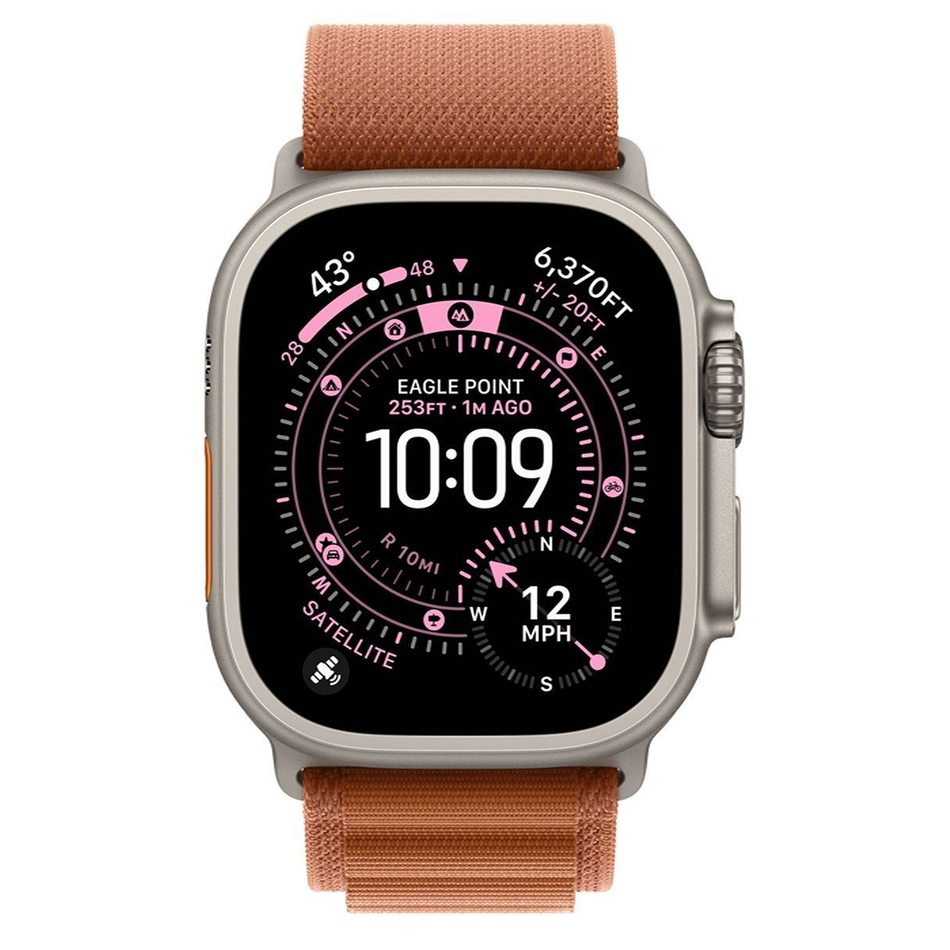 Apple Watch Ultra 3 GPS + Cellular 49mm Natural Tit. Case w. Terra Cotta A. Loop - Medium (MFTC4)