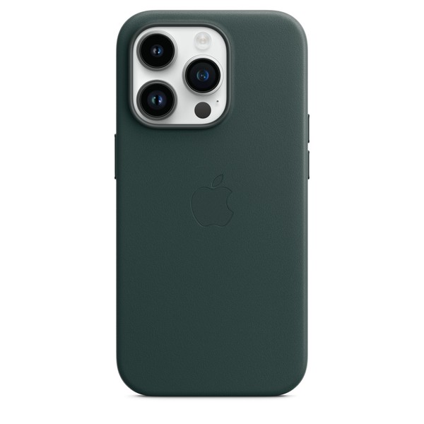 Чохол для iPhone 14 Pro Apple Leather Case with MagSafe - Forest Green (MPPH3) UA