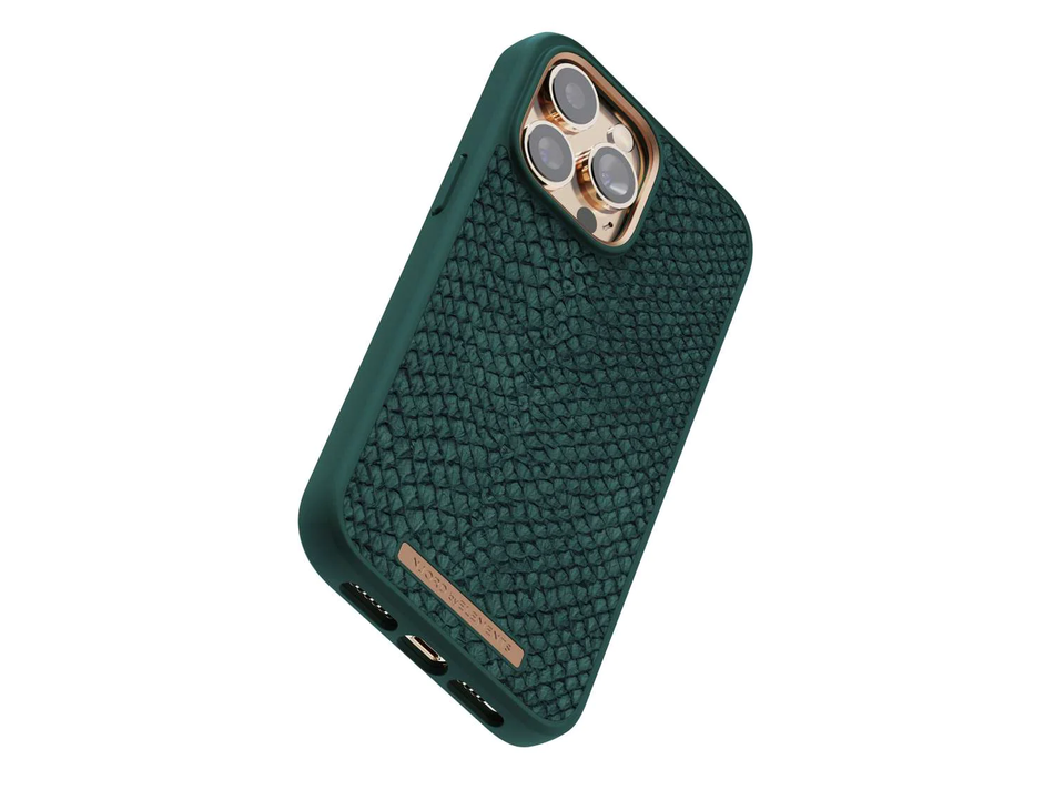 Чохол для iPhone 14 Pro Njord Salmon Leather MagSafe Case Green (NA43SL02)