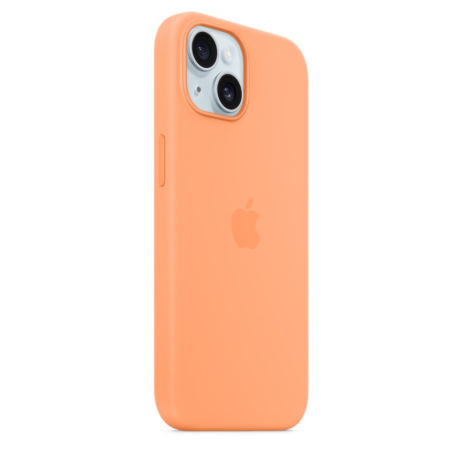 Чехол для iPhone 15 OEM+ Silicone Case wih MagSafe (Orange Sorbet)