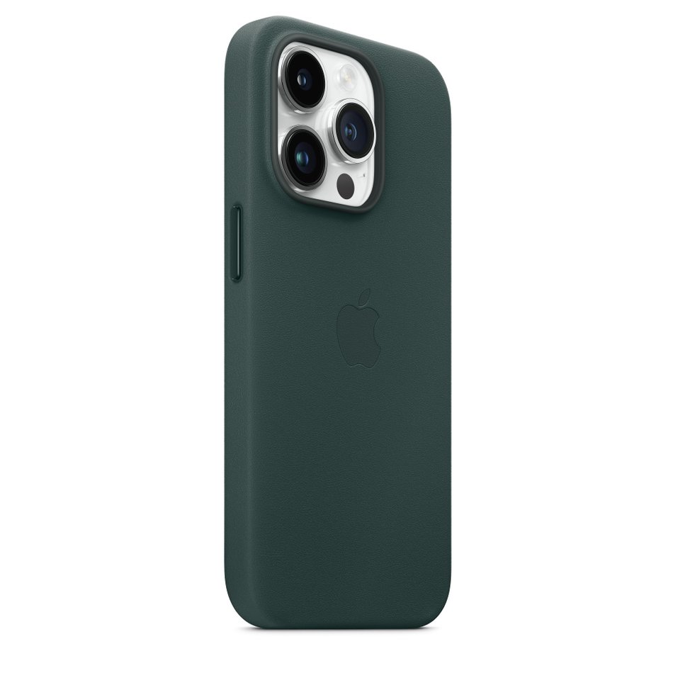 Чехол для iPhone 14 Pro Apple Leather Case with MagSafe - Forest Green (MPPH3) UA