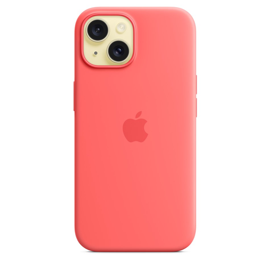 Чехол для iPhone 15 Apple Silicone Case with MagSafe - Guava (MT0V3)