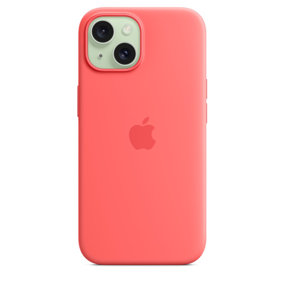 Чехол для iPhone 15 Apple Silicone Case with MagSafe - Guava (MT0V3)