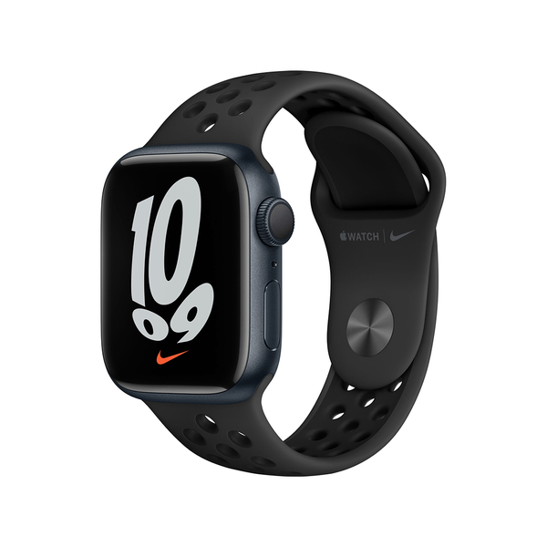USED Apple Watch Series 7 Nike GPS 41mm Midnight Aluminium Case with Anthracite/Black Nike Sport Band (MKN43, MKN43UL/A)