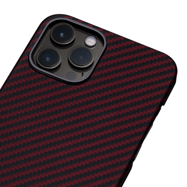 Чохол для iPhone 12 Pro Max Pitaka MagEZ Case Twill Black/Red (KI1203PM)