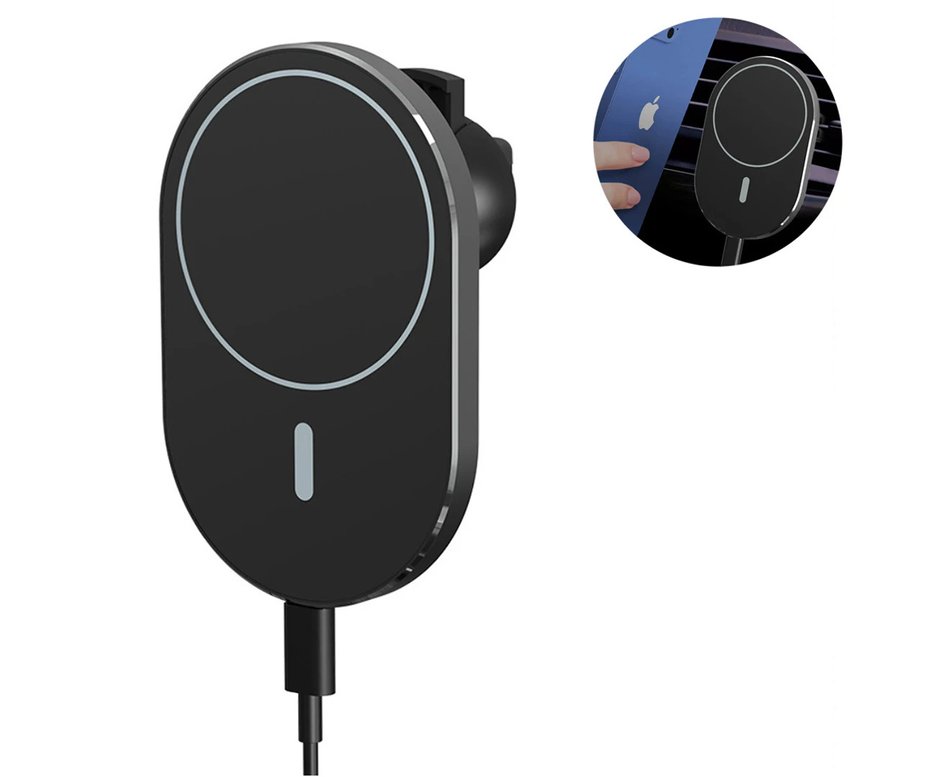 Держатель Magnetic 15W Wireless Car Charger Phone Holder Type 2 Black