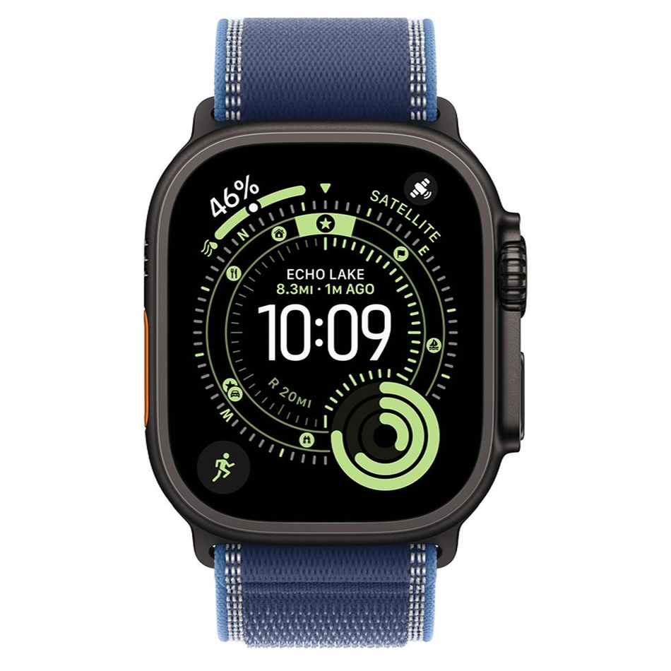 Apple Watch Ultra 3 GPS + Cellular 49mm Black Tit. Case w. Blue/Bright Blue Trail Loop - M/L (MG9R4)