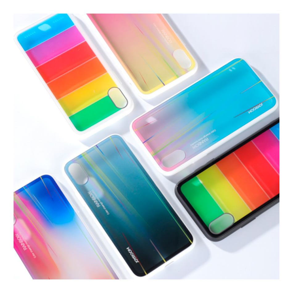 Чохол для iPhone X / Xs JoyRoom Glass Series JR-BP458 (Rainbow)