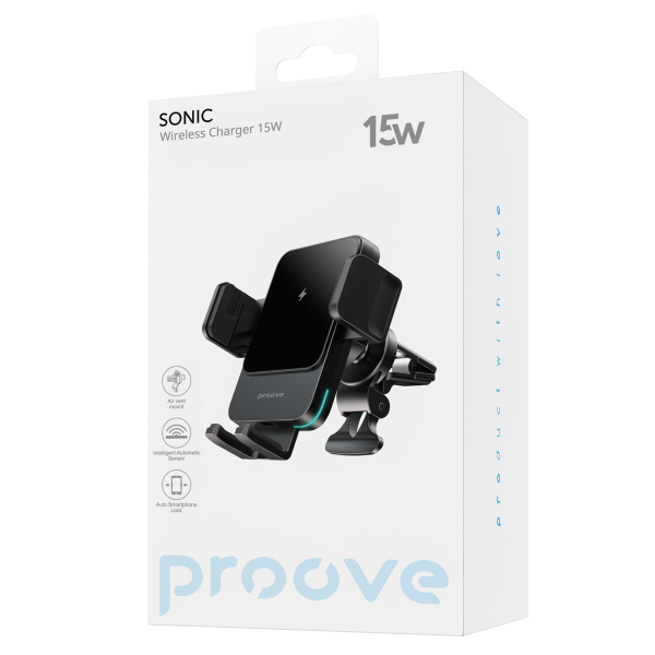 Держатель с БЗ Proove Nitro Charge 15W (Black) WHNC15002001