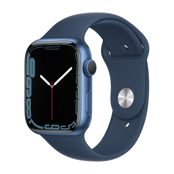 USED Apple Watch Series 7 45mm Blue Aluminum Case with Abyss Blue Sport Band (MKN83)