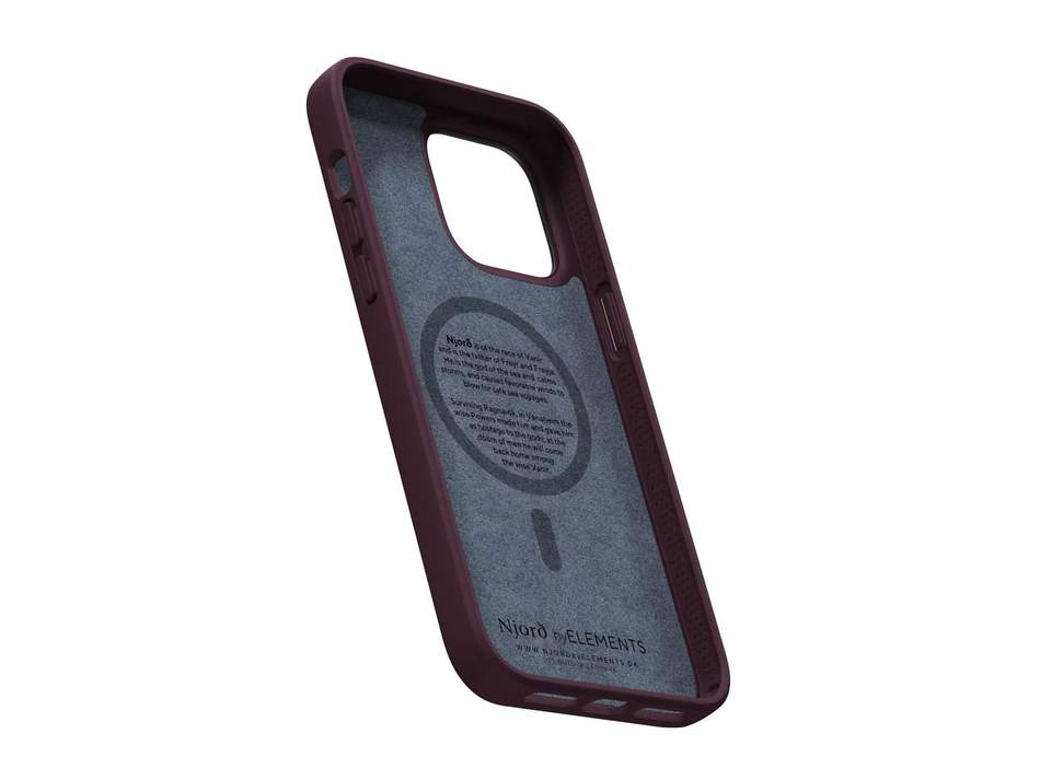 Чохол для iPhone 14 Pro Max Njord Salmon Leather MagSafe Case Rust (NA44SL03)