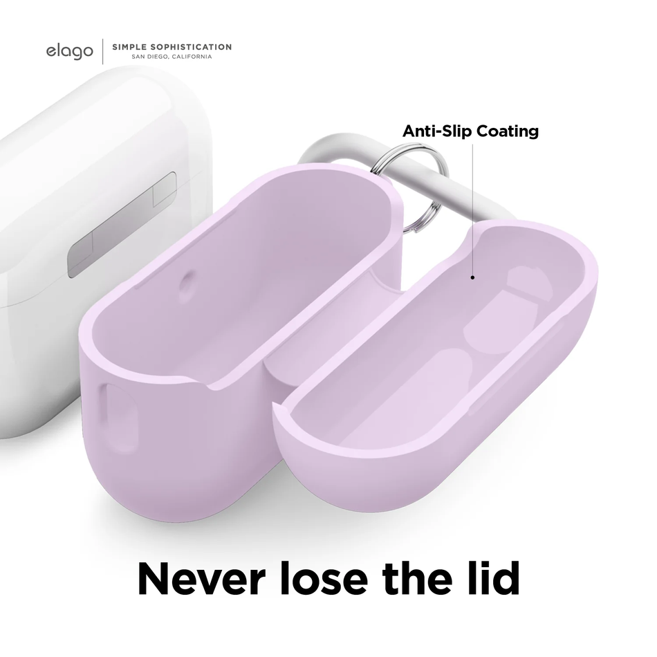 Чехол для AirPods Pro 2 Elago Silicone Hang Case Lavender (EAPP2SC-HANG-LV)
