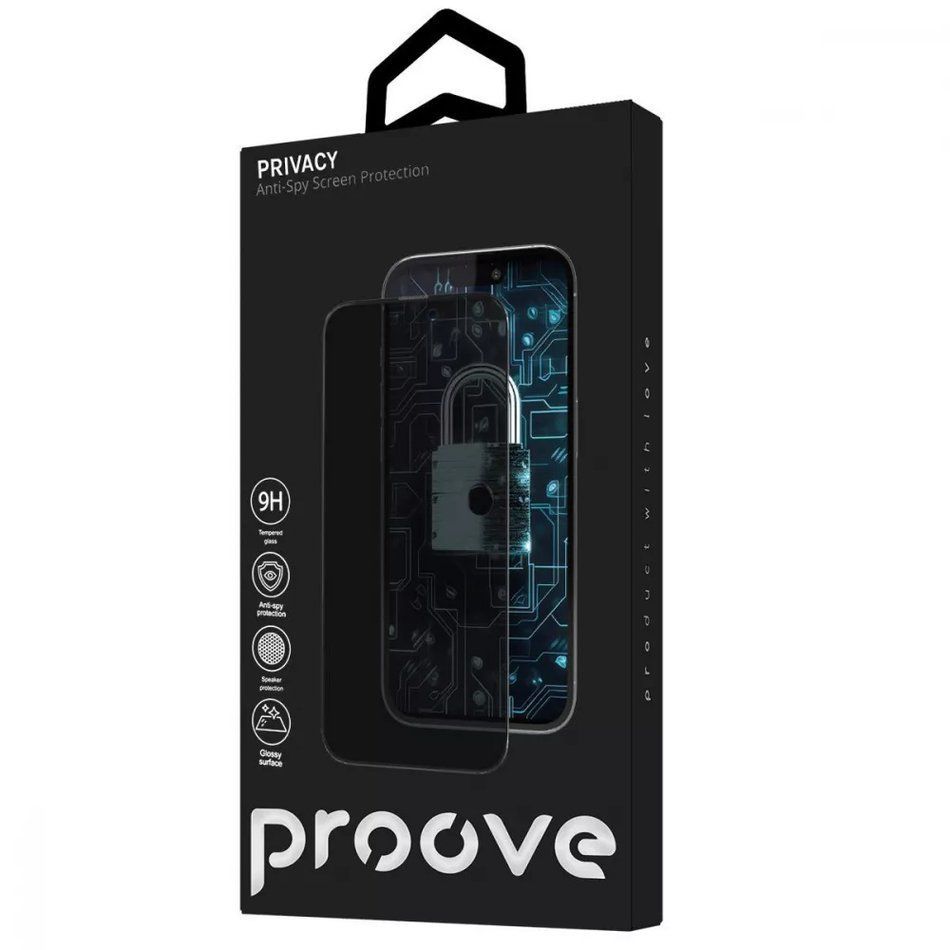 Захисне скло для iPhone 12/12 Pro Proove Privacy Anty-Spy Protection (Black)