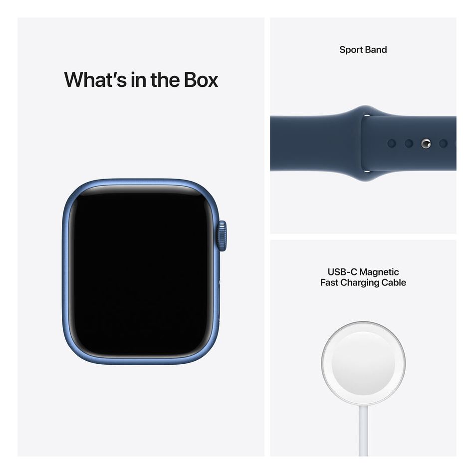 Б/У Apple Watch Series 7 45mm Blue Aluminum Case with Abyss Blue Sport Band (MKN83)