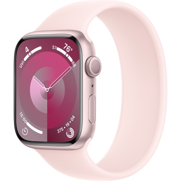 Apple Watch Series 9 GPS 45mm Pink Alu. Case (MR9T3) with Light Pink Solo Loop Size 7 (MTH73)
