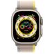 Apple Watch Ultra GPS + LTE 49mm Titanium Case with Yellow/Beige Trail Loop M/L (MQFU3) UA