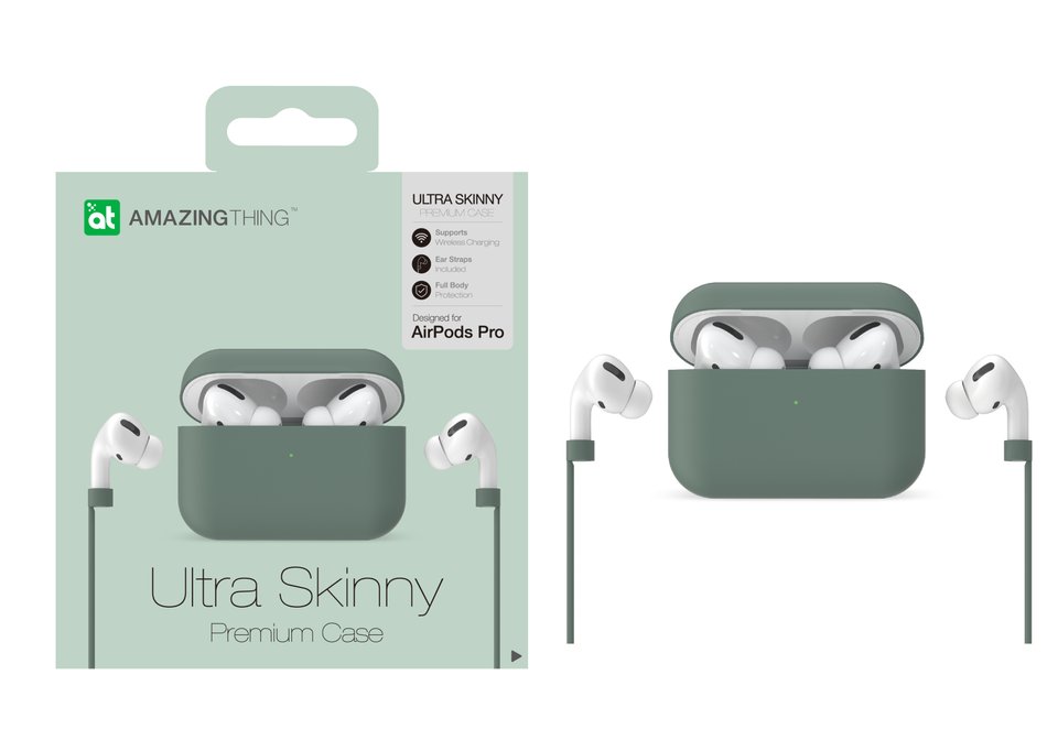 Чохол для AirPods Pro AmazingThing Ultra Skinny Premium Case (Green) ATAPPROFW00MS