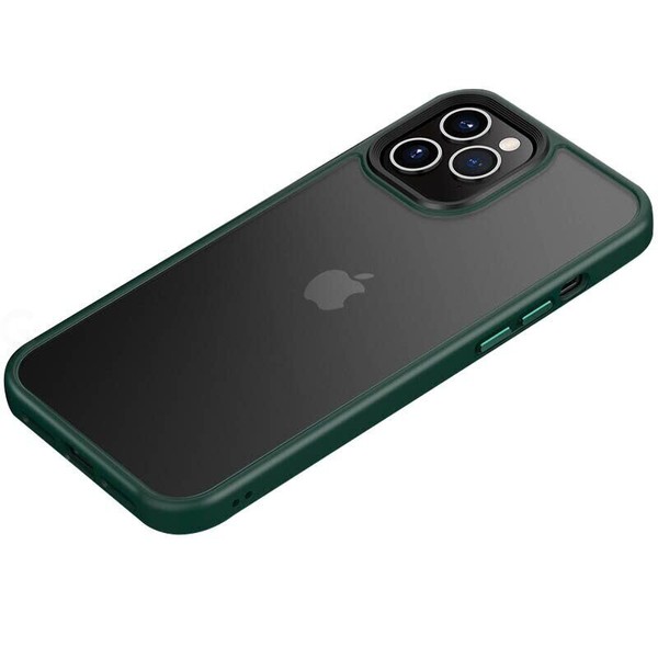 Чохол для iPhone 12 Pro Max Metal Buttons ( Dark Green )