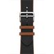 Apple Watch Hermès Series 9 GPS + Cellular 45mm Space Black Stainless Steel Case with Noir/Gold Twill Jump Single Tour (MRQQ3+MTHH3)