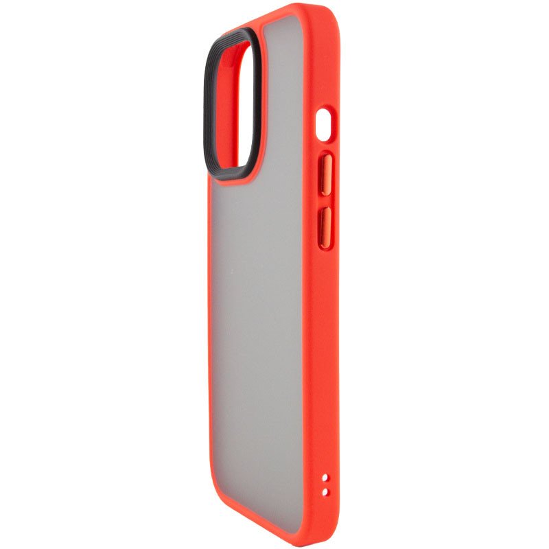 Чехол для iPhone 12 Pro Max Metal Buttons ( Red )