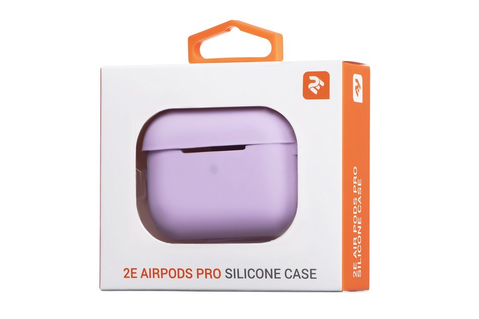 Чохол для AirPods Pro 2E Pure Color Silicone 2.5 mm ( Light Purple ) 2E-PODSPR-IBPCS-2.5-LPR
